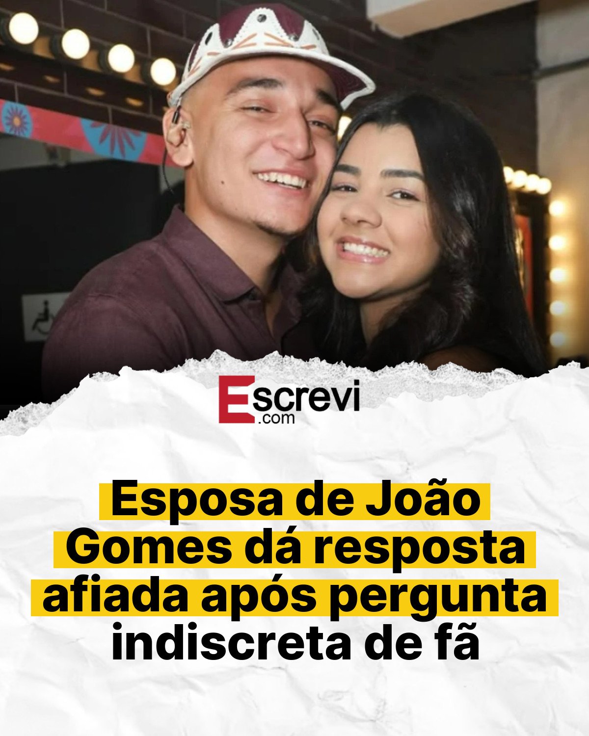 Esposa de João Gomes dá resposta afiada após pergunta indiscreta de fã card branco