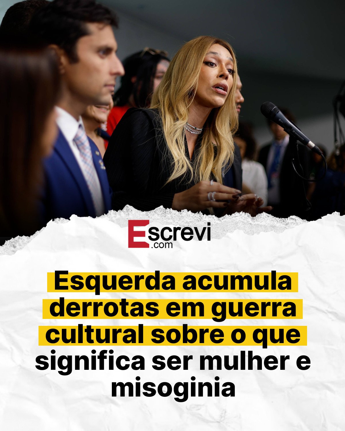Esquerda acumula derrotas em guerra cultural sobre o que significa ser mulher e misoginia card branco