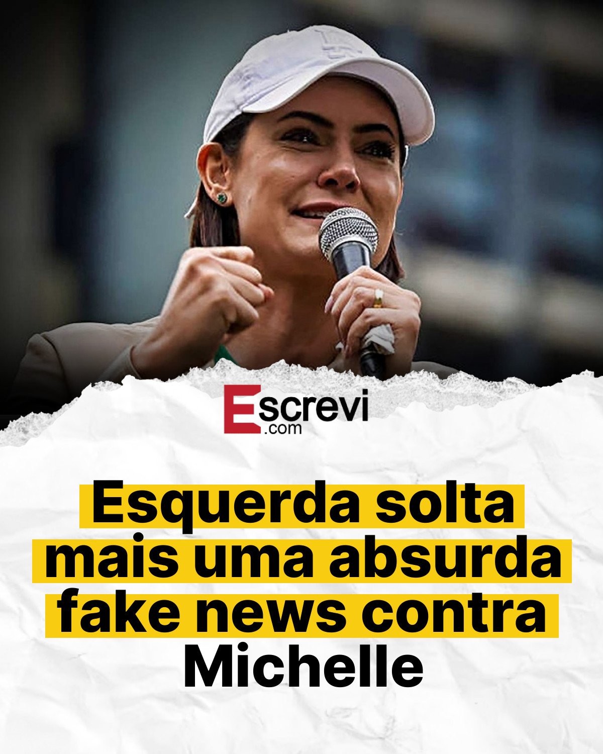 Esquerda solta mais uma absurda fake news contra Michelle card branco