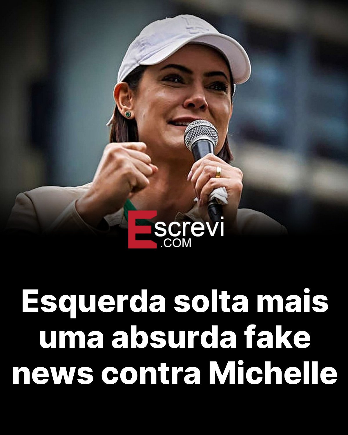 Esquerda solta mais uma absurda fake news contra Michelle card preto
