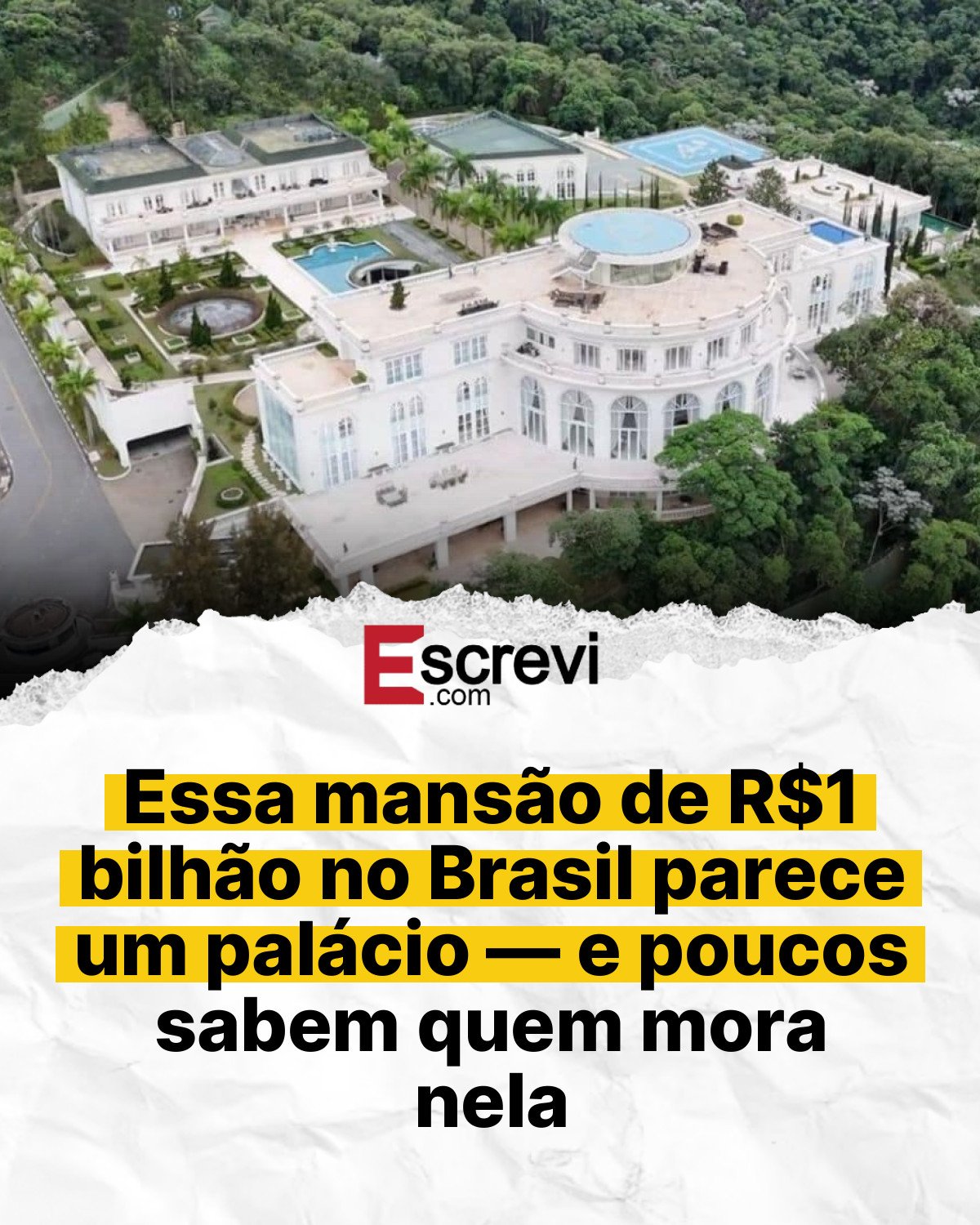 Essa mansão de R$1 bilhão no Brasil parece um palácio — e poucos sabem quem mora nela card branco