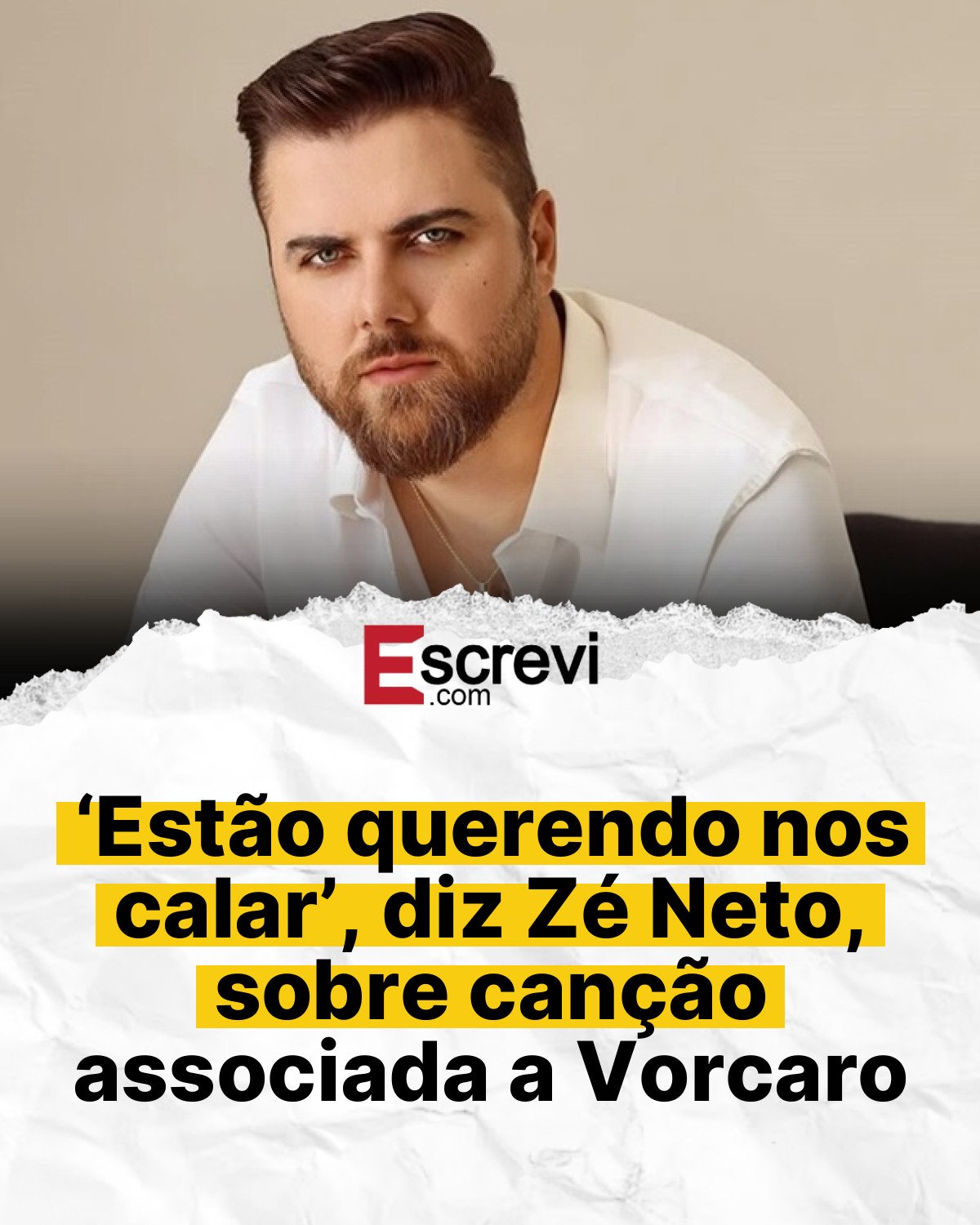‘Estão querendo nos calar’, diz Zé Neto, sobre canção associada a Vorcaro card branco