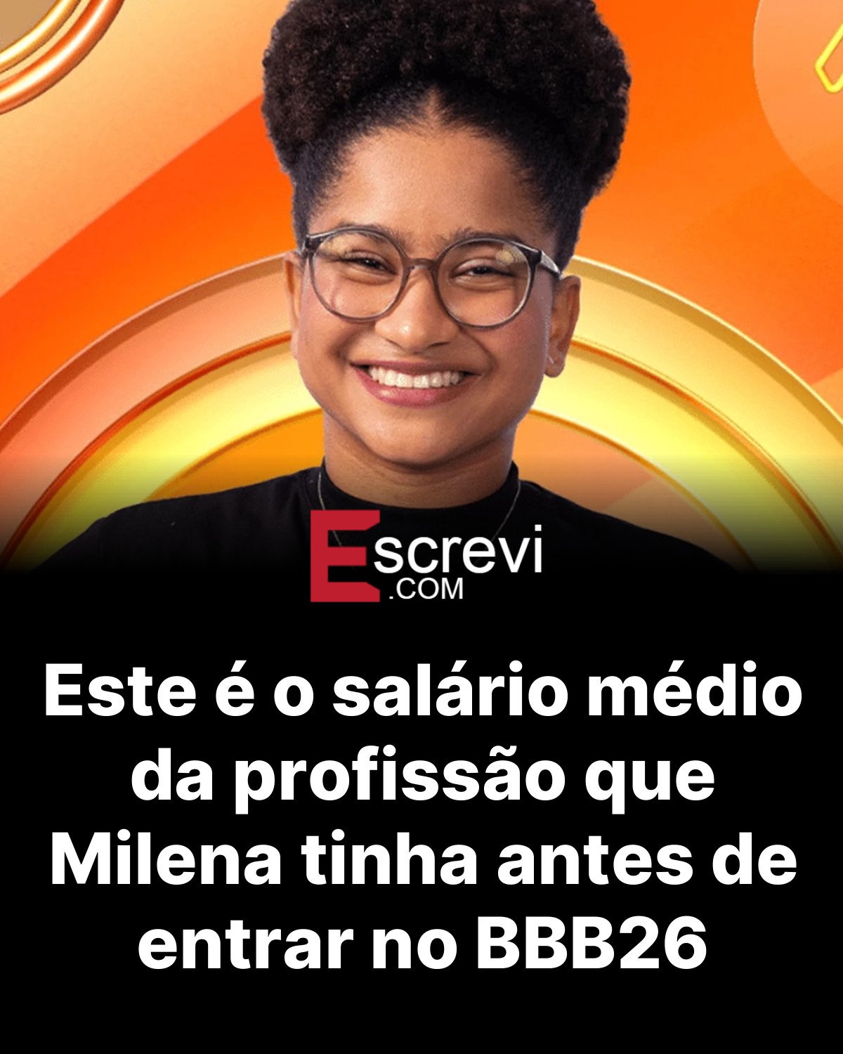 Este é o salário médio da profissão que Milena tinha antes de entrar no BBB26 card preto