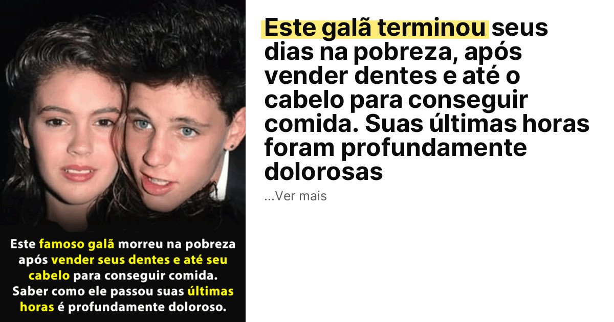 Este galã terminou seus dias na pobreza, após vender dentes e até o cabelo para conseguir comida. Suas últimas horas foram profundamente dolorosas imagem principal