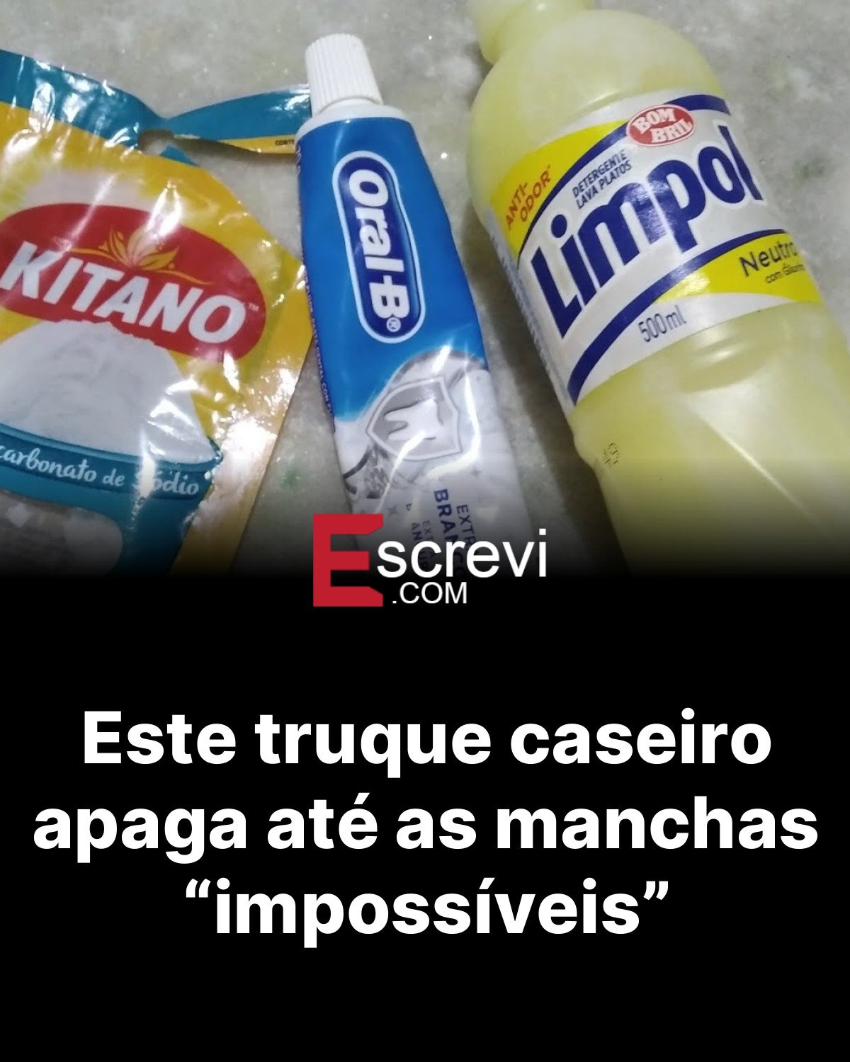 Este truque caseiro apaga até as manchas “impossíveis” card preto