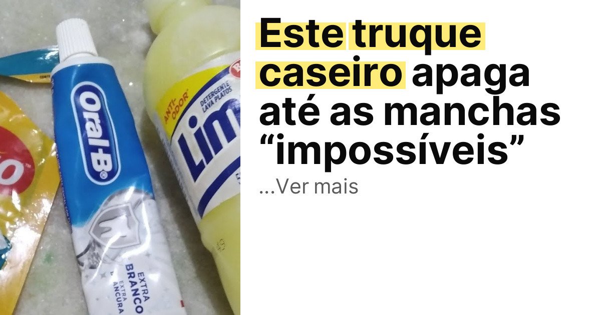 Este truque caseiro apaga até as manchas “impossíveis” imagem principal