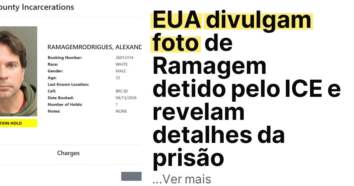 EUA divulgam foto de Ramagem detido pelo ICE e revelam detalhes da prisão imagem principal