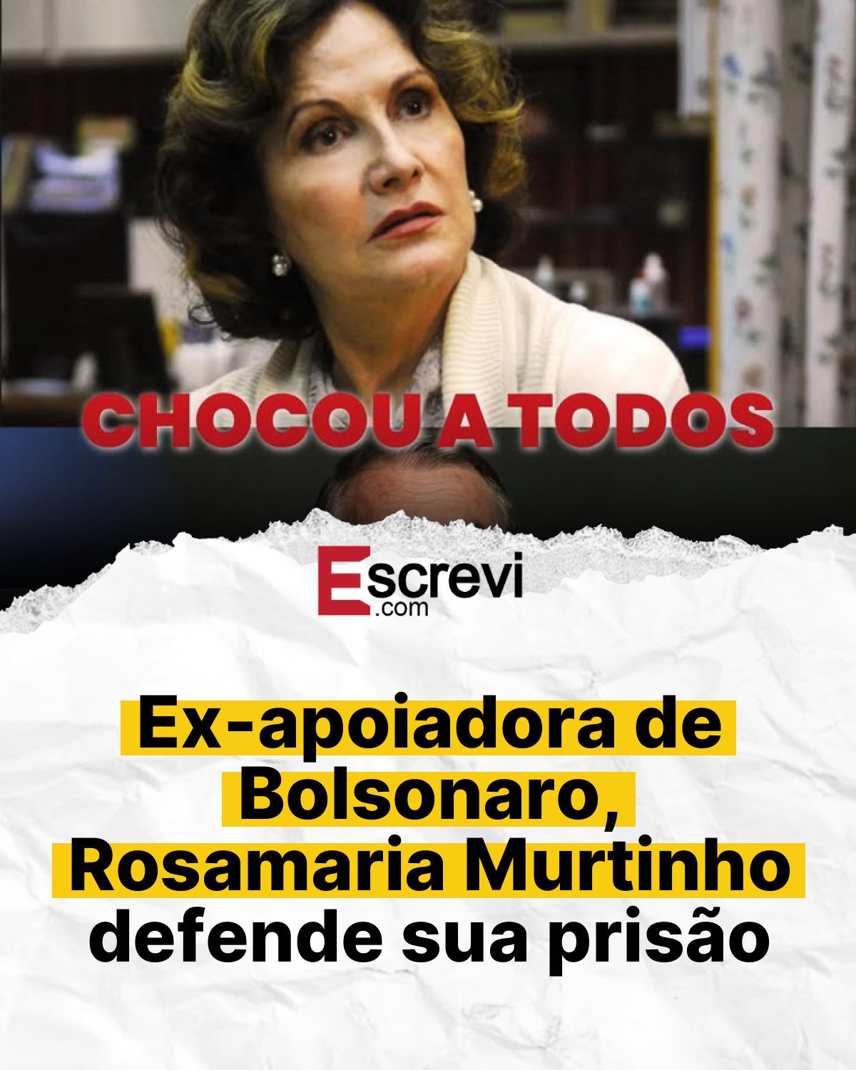 Ex-apoiadora de Bolsonaro, Rosamaria Murtinho defende sua prisão card branco