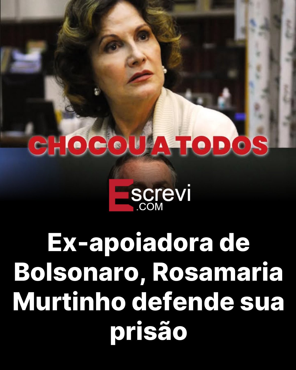 Ex-apoiadora de Bolsonaro, Rosamaria Murtinho defende sua prisão card preto