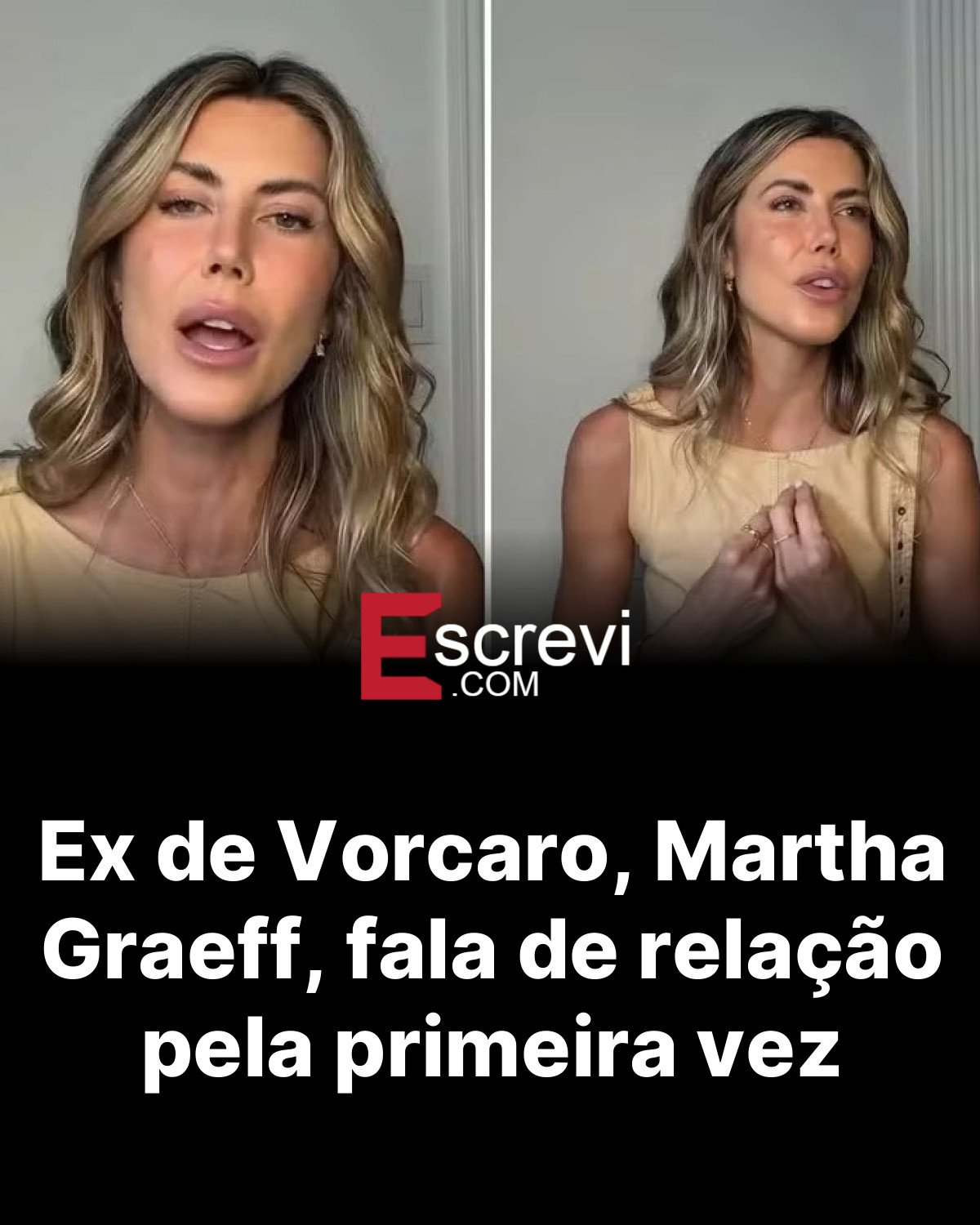 Ex de Vorcaro, Martha Graeff, fala de relação pela primeira vez card preto