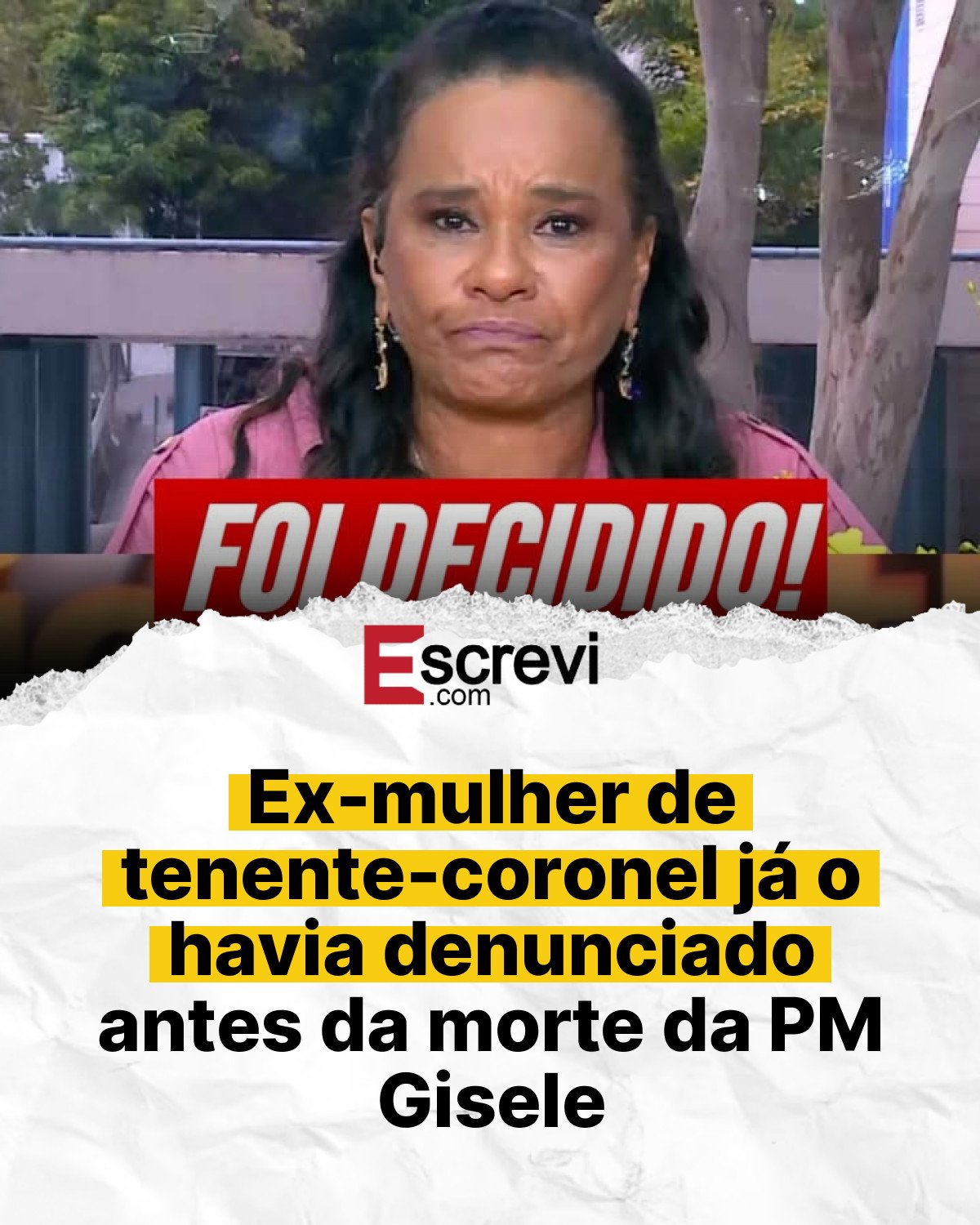 Ex-mulher de tenente-coronel já o havia denunciado antes da morte da PM Gisele card branco