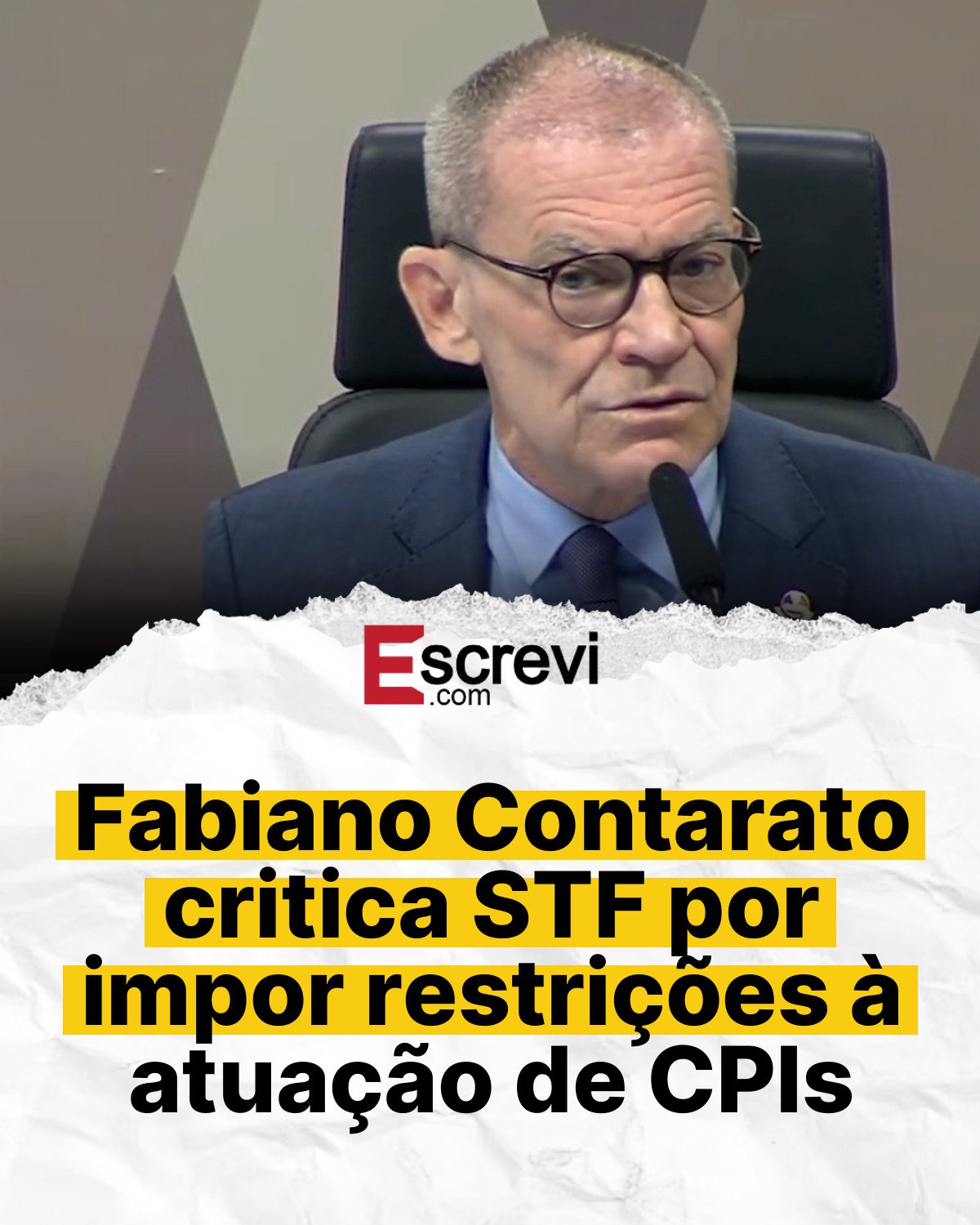 Fabiano Contarato critica STF por impor restrições à atuação de CPIs card branco