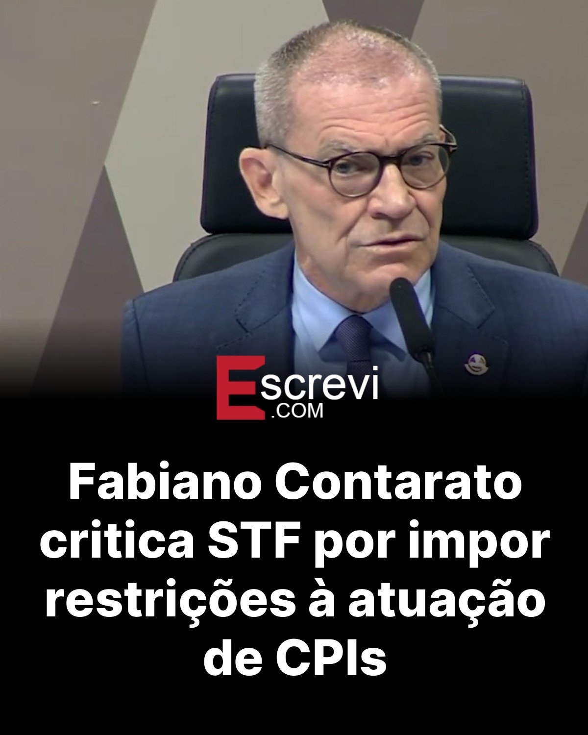 Fabiano Contarato critica STF por impor restrições à atuação de CPIs card preto