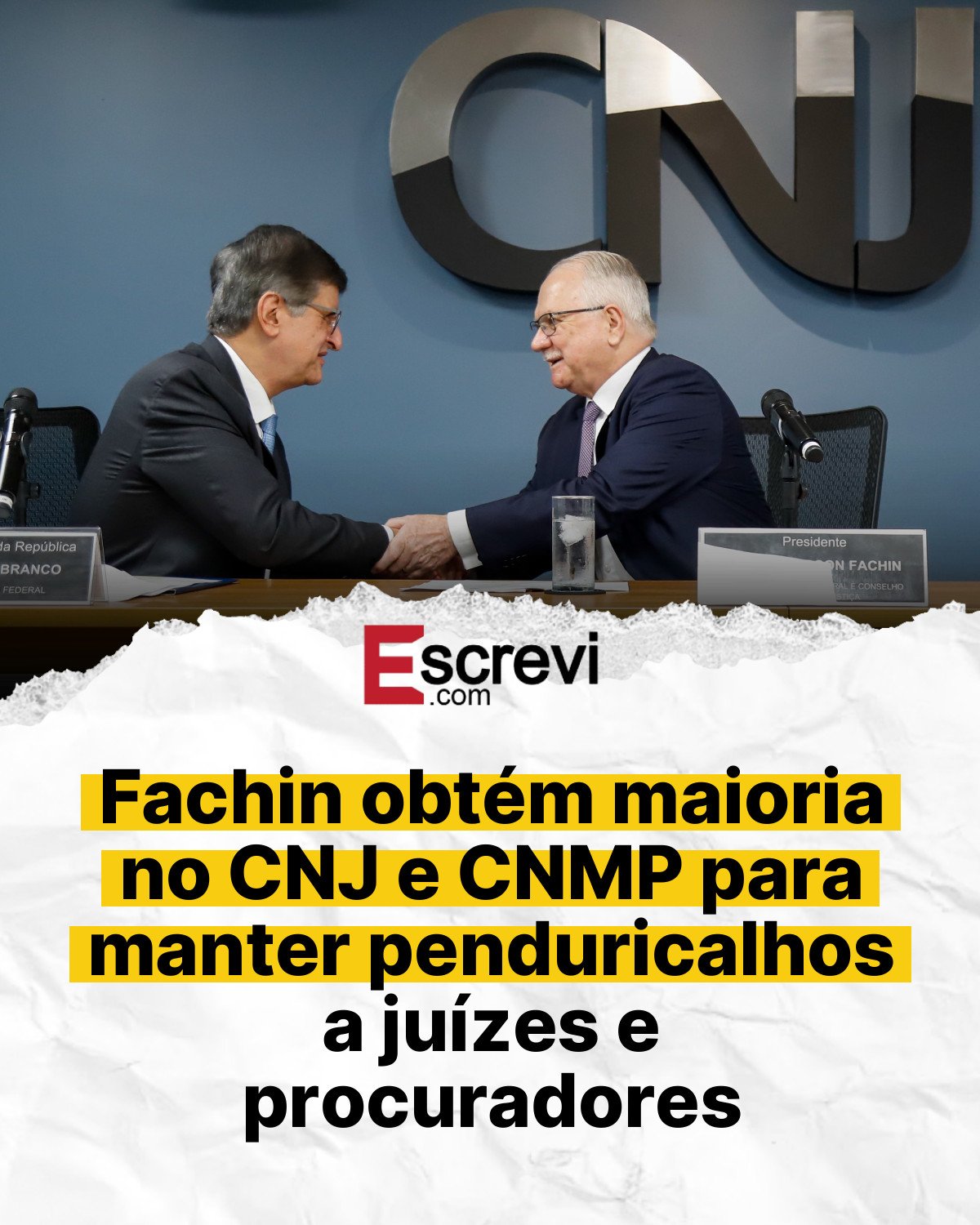 Fachin obtém maioria no CNJ e CNMP para manter penduricalhos a juízes e procuradores card branco
