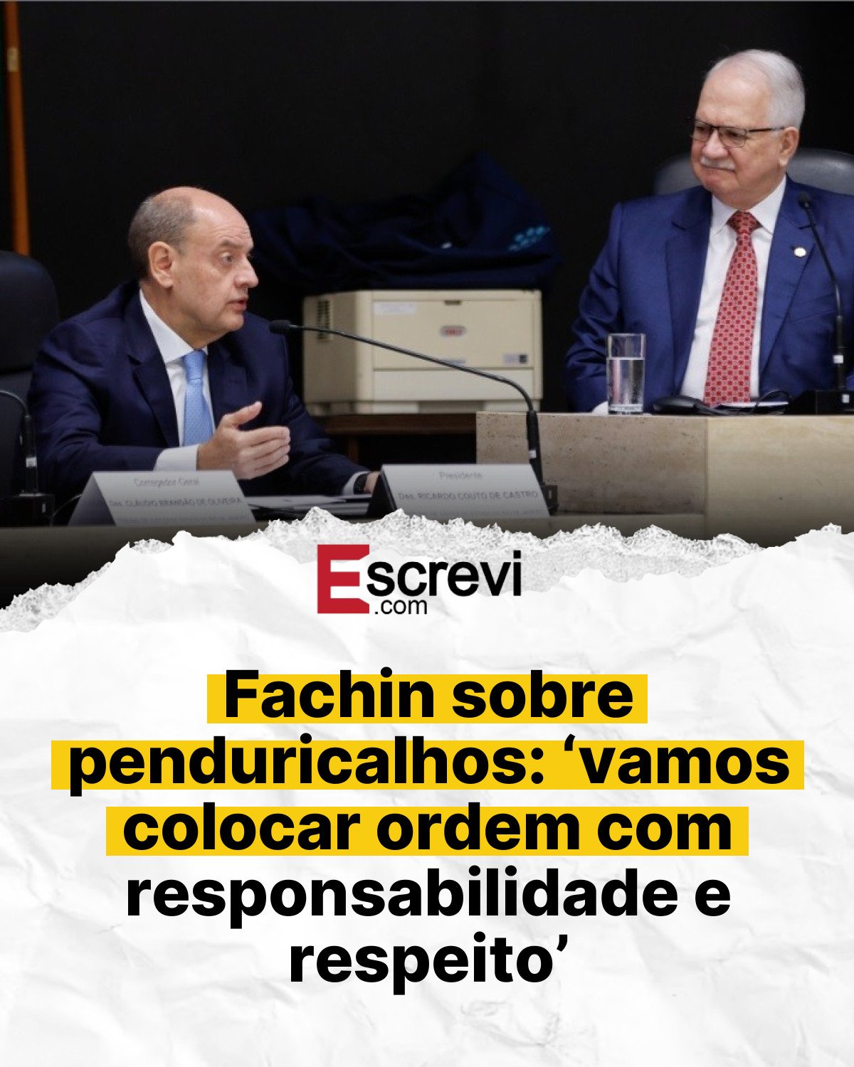 Fachin sobre penduricalhos: ‘vamos colocar ordem com responsabilidade e respeito’ card branco
