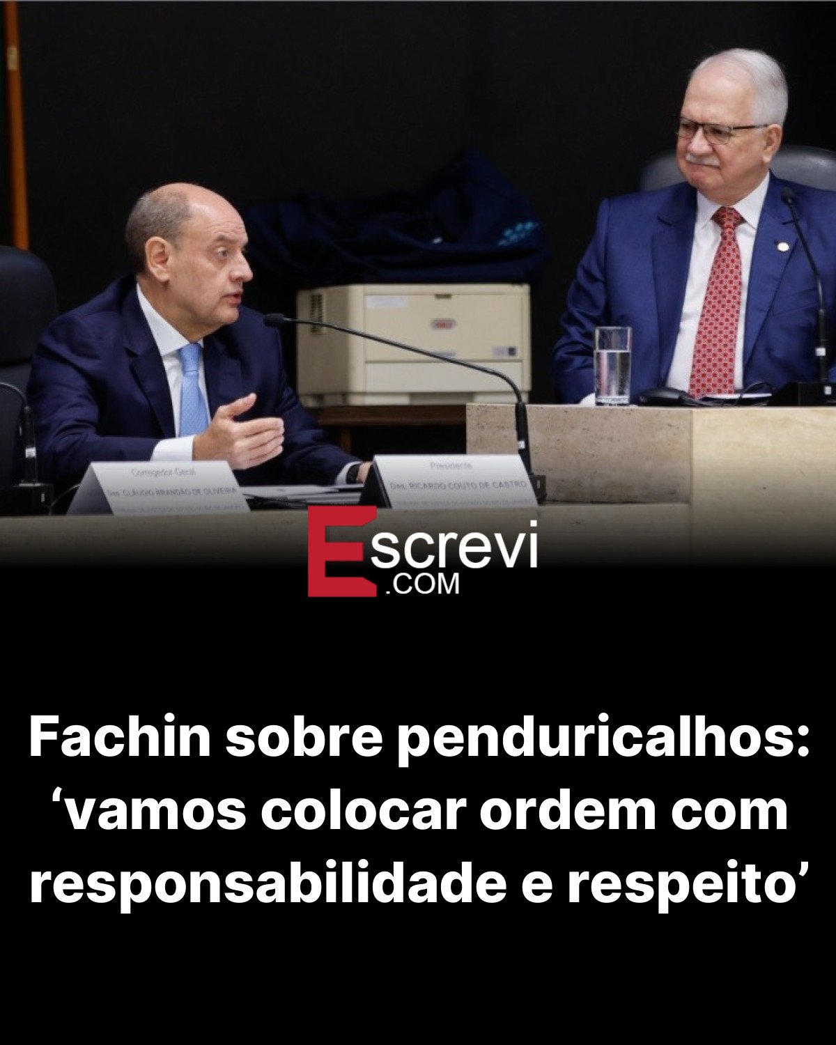 Fachin sobre penduricalhos: ‘vamos colocar ordem com responsabilidade e respeito’ card preto