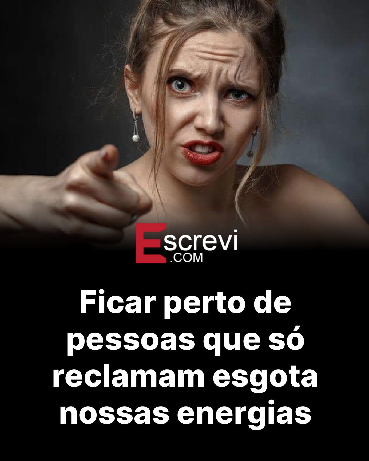 Ficar perto de pessoas que só reclamam esgota nossas energias card preto