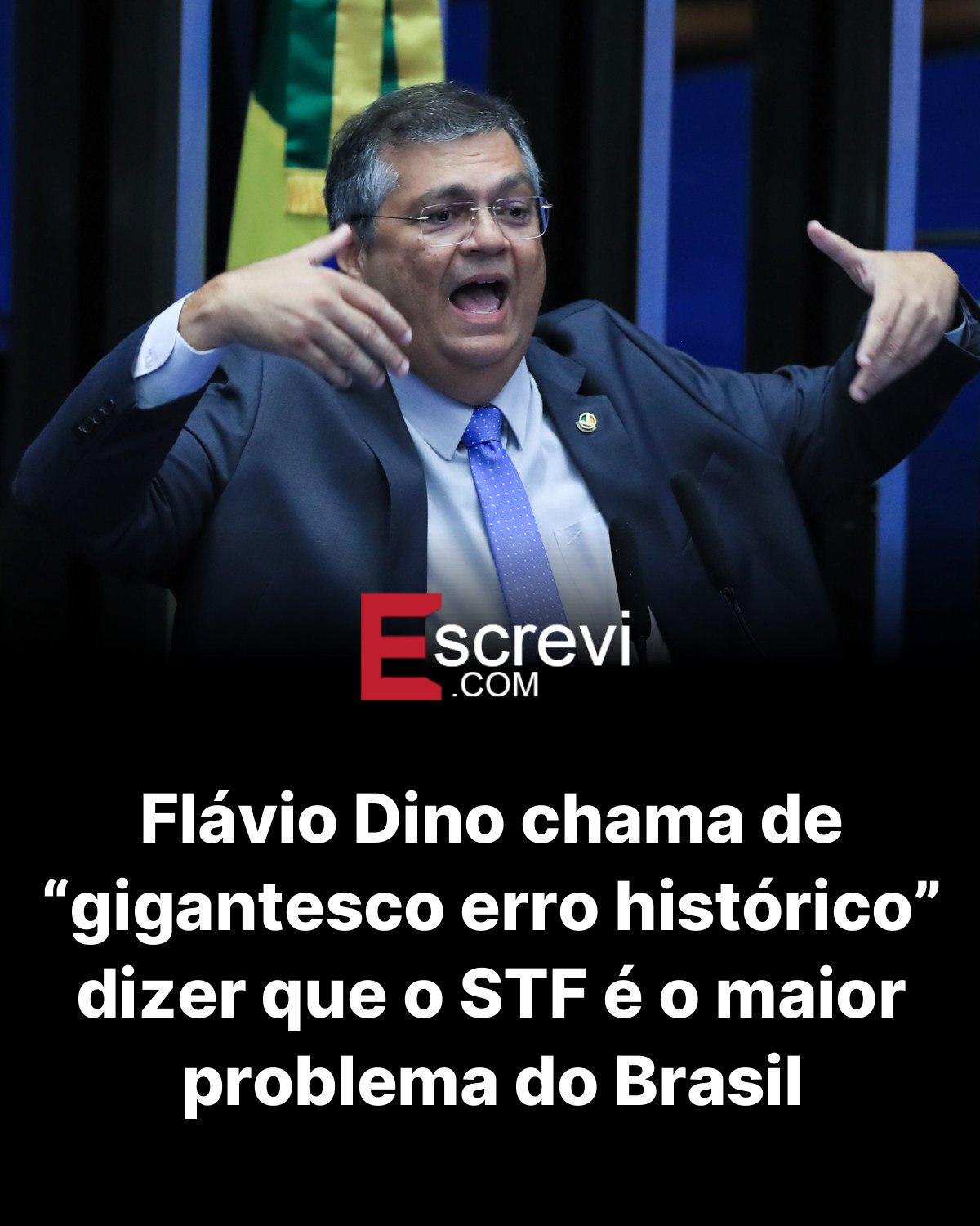 Flávio Dino chama de “gigantesco erro histórico” dizer que o STF é o maior problema do Brasil card preto