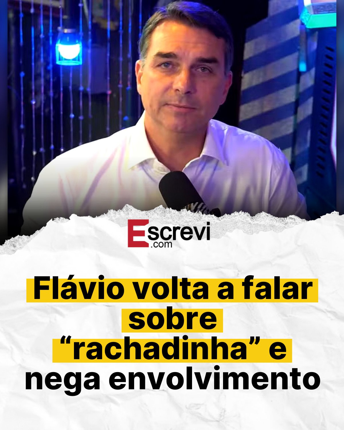 Flávio volta a falar sobre “rachadinha” e nega envolvimento card branco