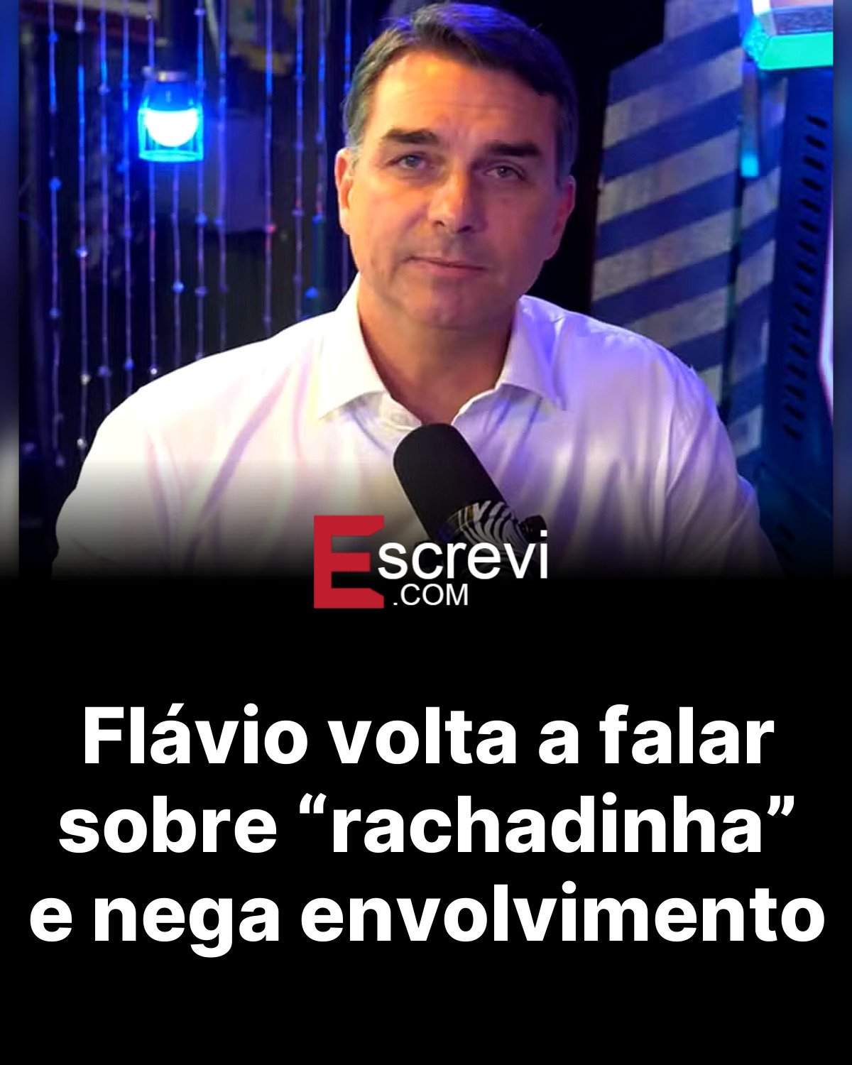 Flávio volta a falar sobre “rachadinha” e nega envolvimento card preto