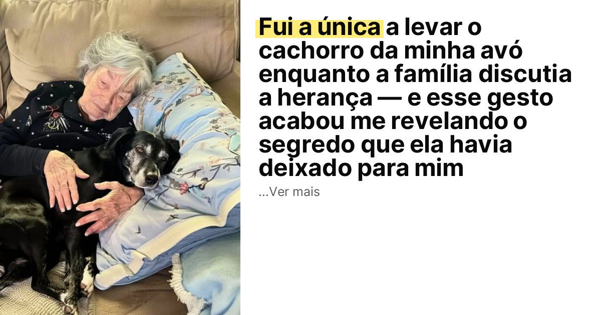 Fui a única a levar o cachorro da minha avó enquanto a família discutia a herança — e esse gesto acabou me revelando o segredo que ela havia deixado para mim imagem principal