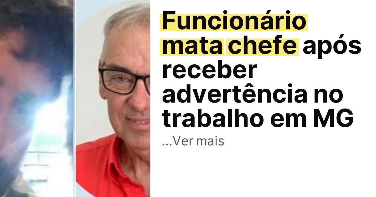 Funcionário mata chefe após receber advertência no trabalho em MG imagem principal