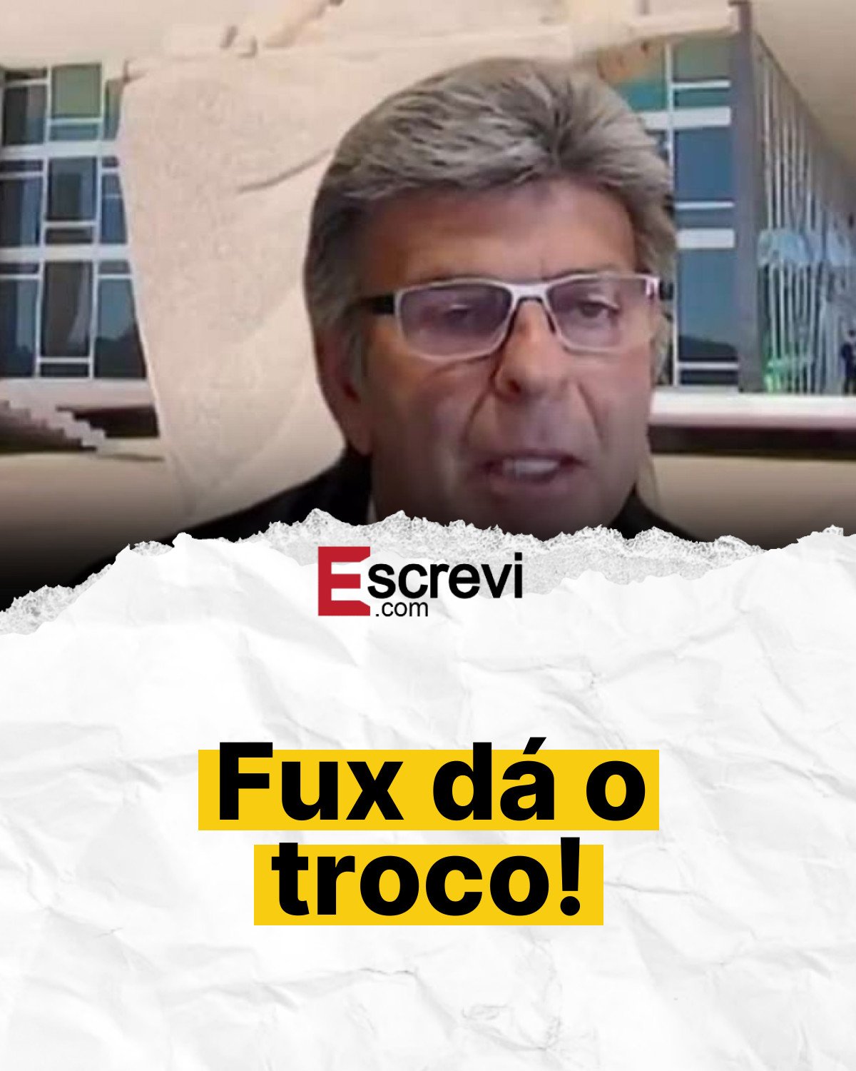 Fux dá o troco! card branco