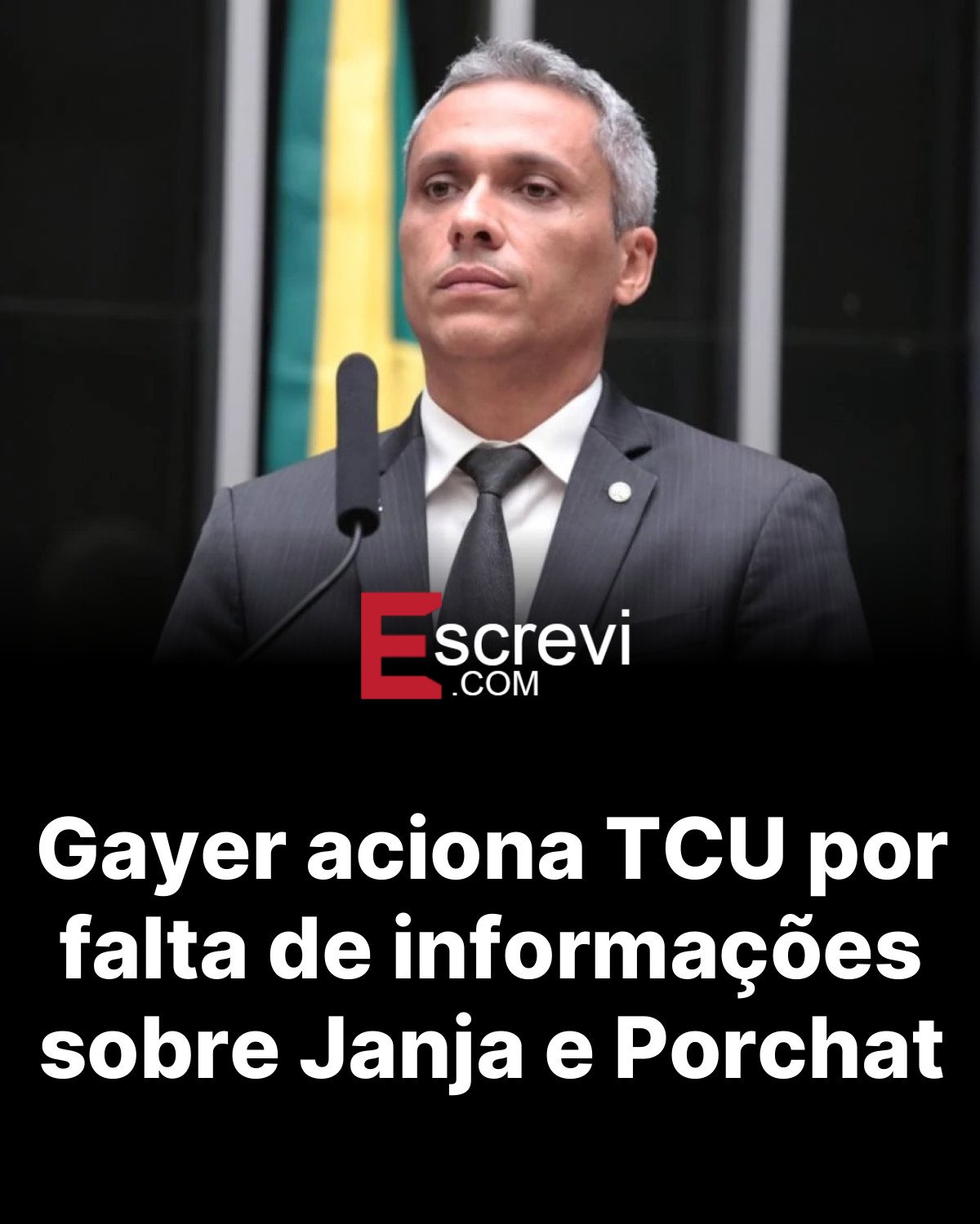 Gayer aciona TCU por falta de informações sobre Janja e Porchat card preto