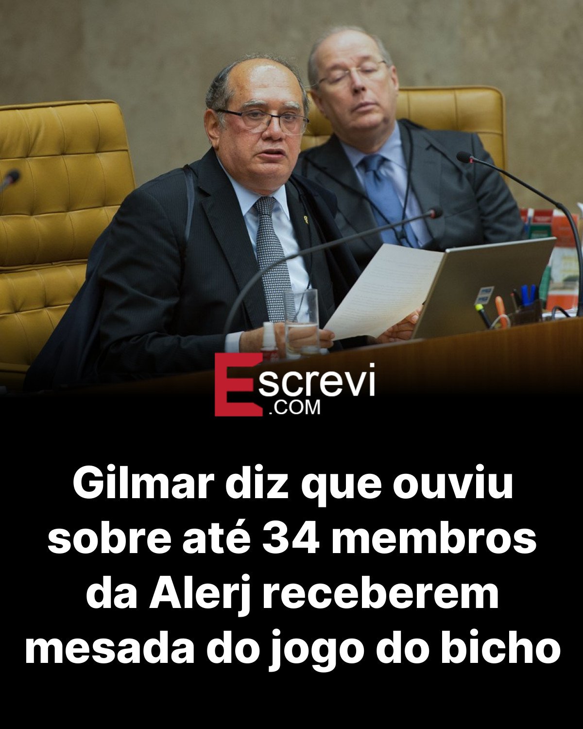 Gilmar diz que ouviu sobre até 34 membros da Alerj receberem mesada do jogo do bicho card preto