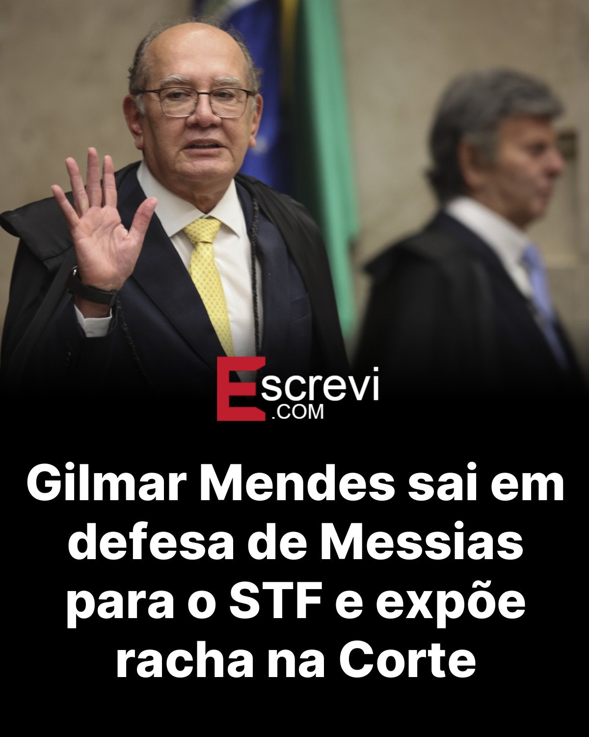 Gilmar Mendes sai em defesa de Messias para o STF e expõe racha na Corte card preto