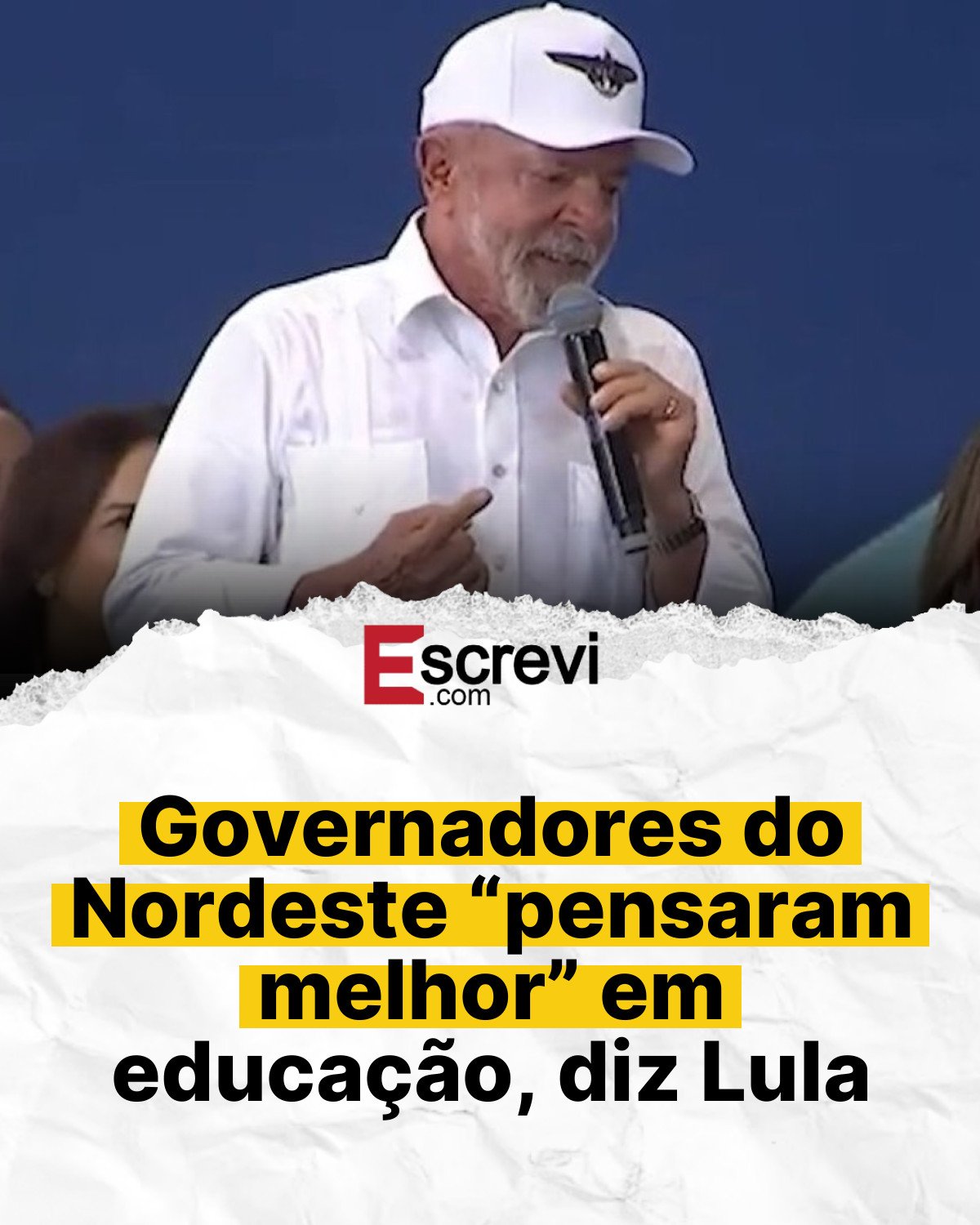 Governadores do Nordeste “pensaram melhor” em educação, diz Lula card branco
