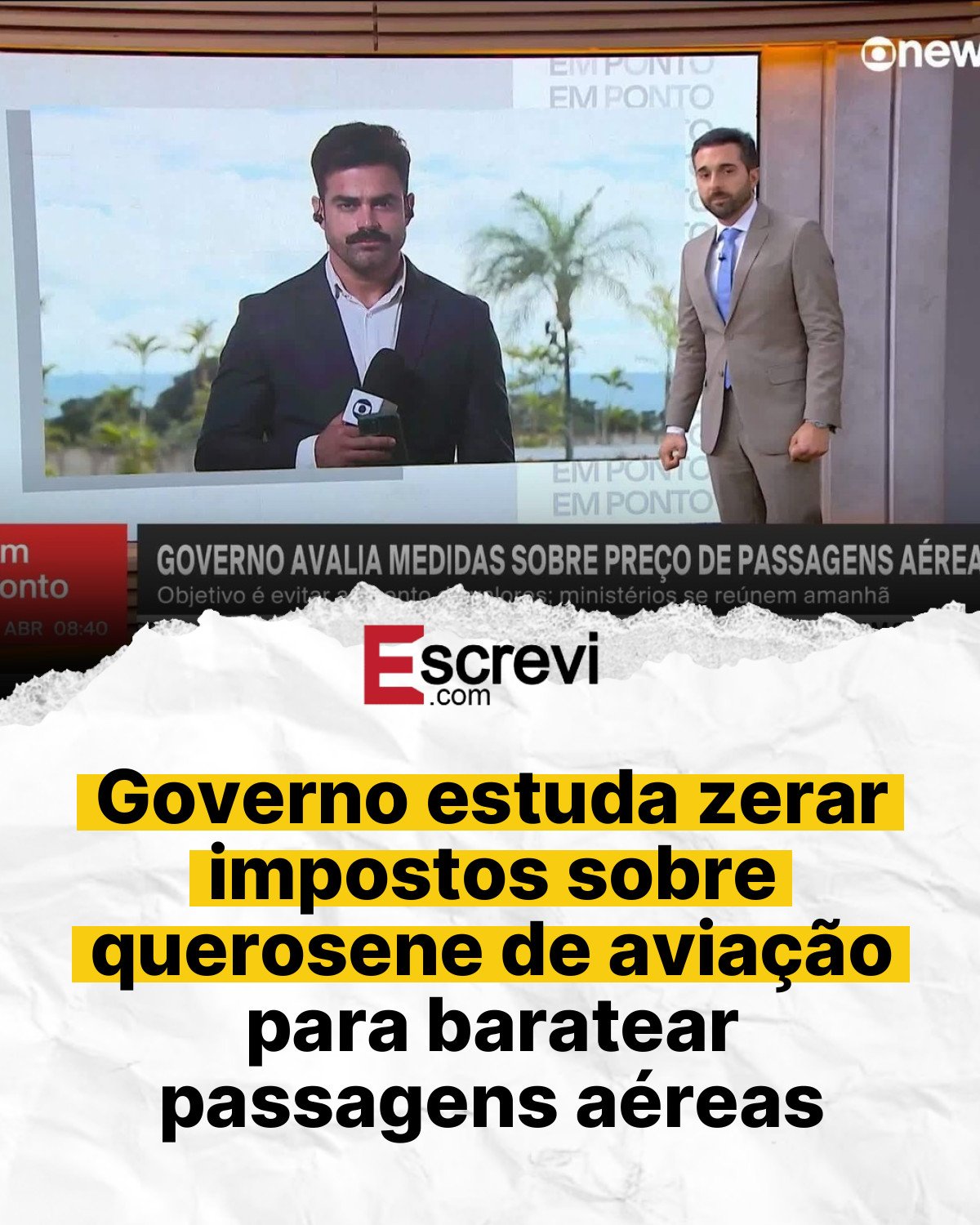 Governo estuda zerar impostos sobre querosene de aviação para baratear passagens aéreas card branco