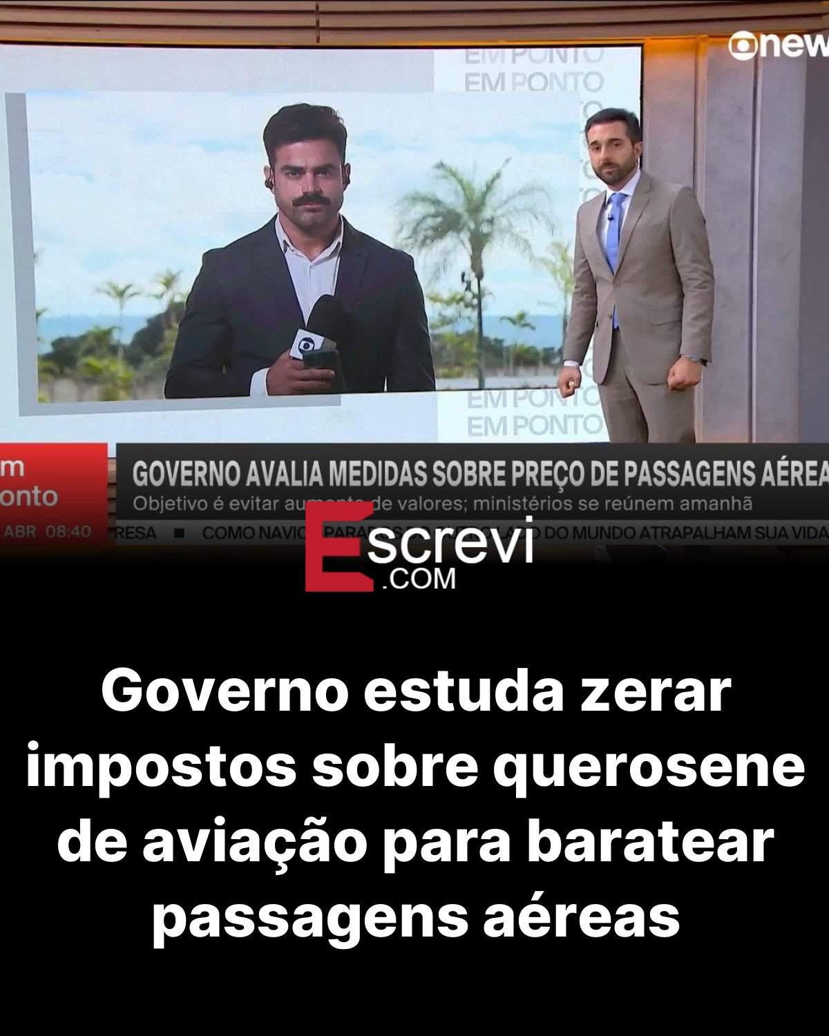 Governo estuda zerar impostos sobre querosene de aviação para baratear passagens aéreas card preto