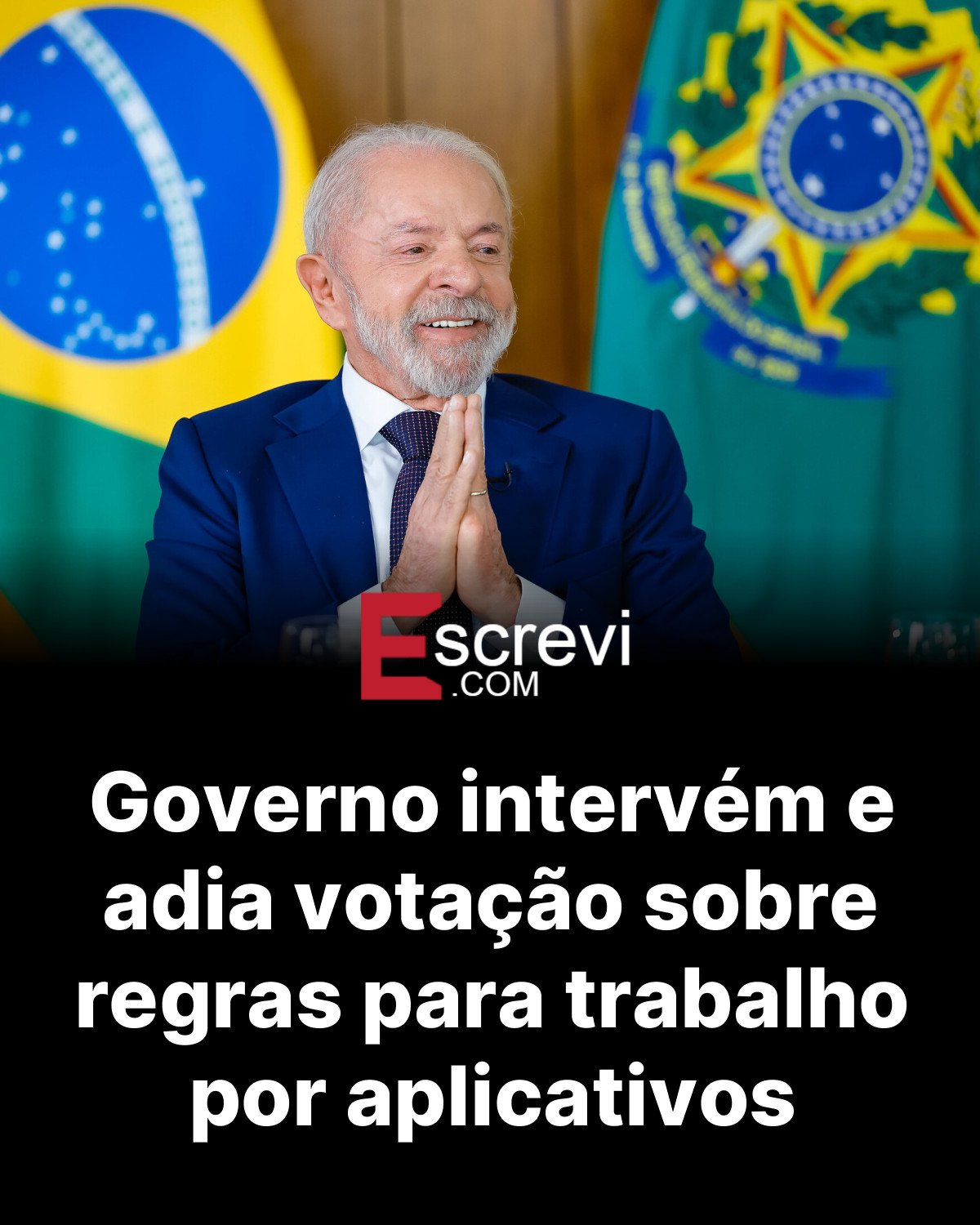Governo intervém e adia votação sobre regras para trabalho por aplicativos card preto