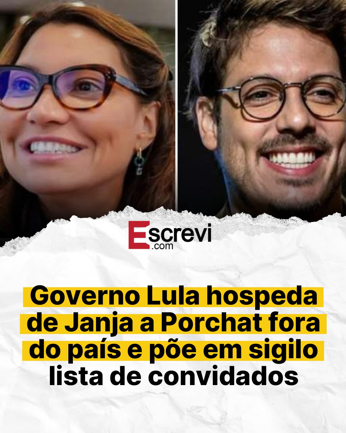 Governo Lula hospeda de Janja a Porchat fora do país e põe em sigilo lista de convidados card branco