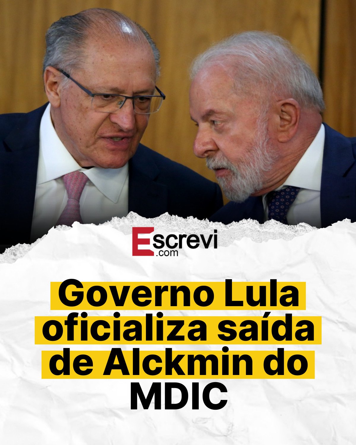 Governo Lula oficializa saída de Alckmin do MDIC card branco