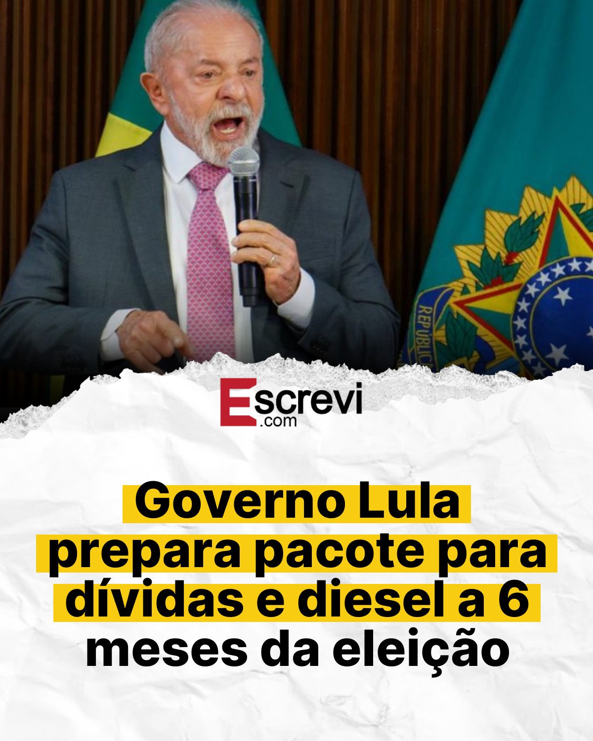 Governo Lula prepara pacote para dívidas e diesel a 6 meses da eleição card branco