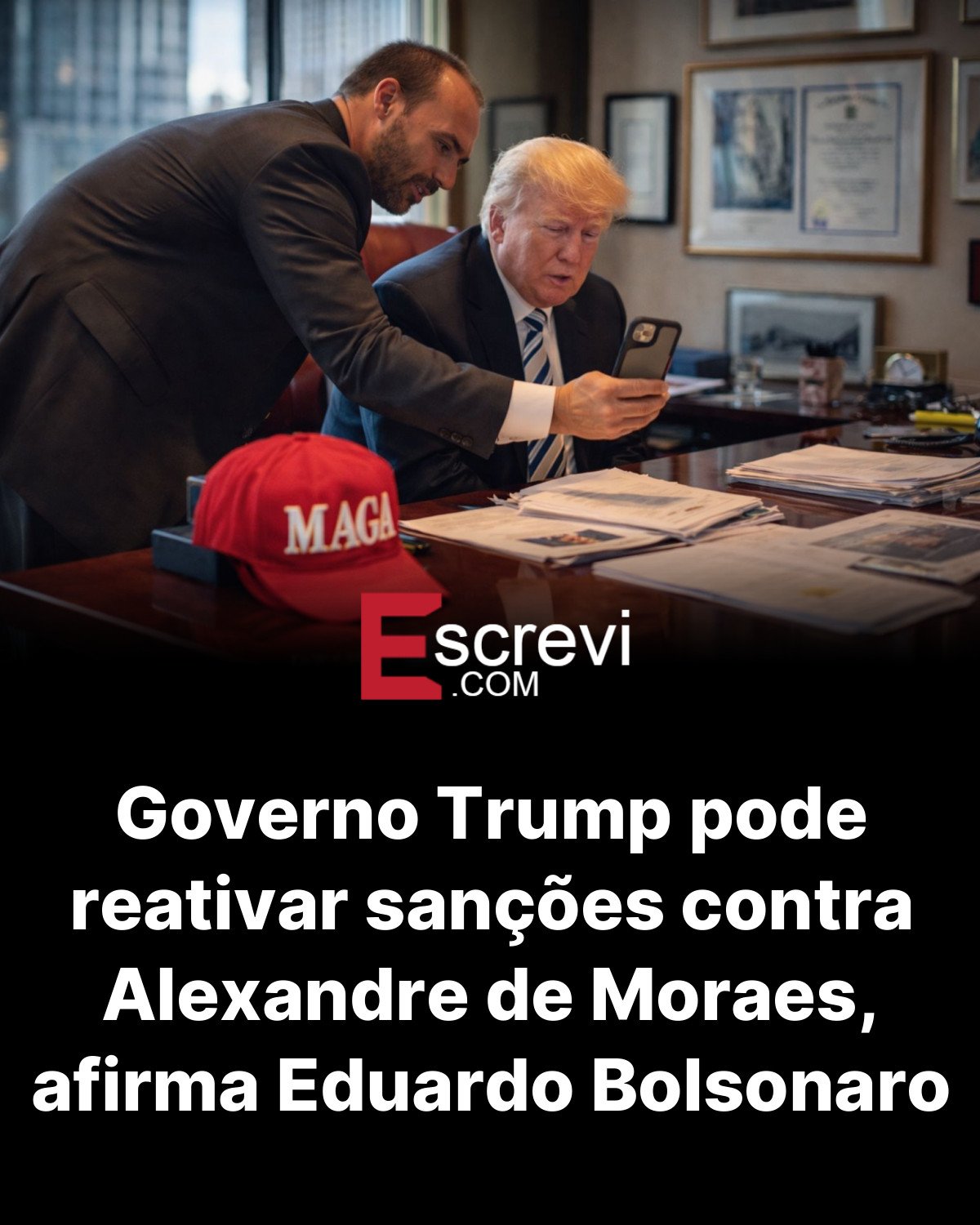 Governo Trump pode reativar sanções contra Alexandre de Moraes, afirma Eduardo Bolsonaro card preto