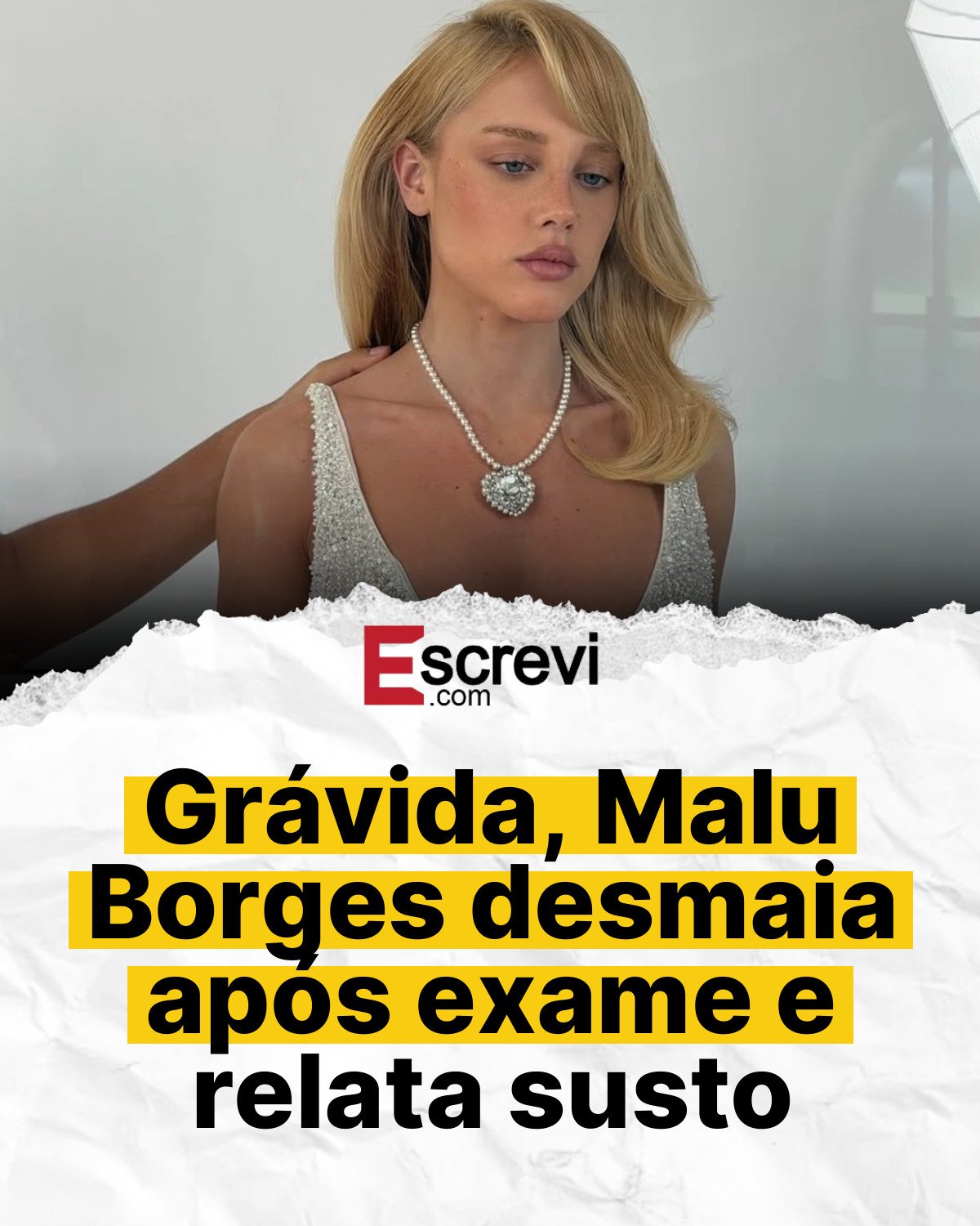 Grávida, Malu Borges desmaia após exame e relata susto card branco