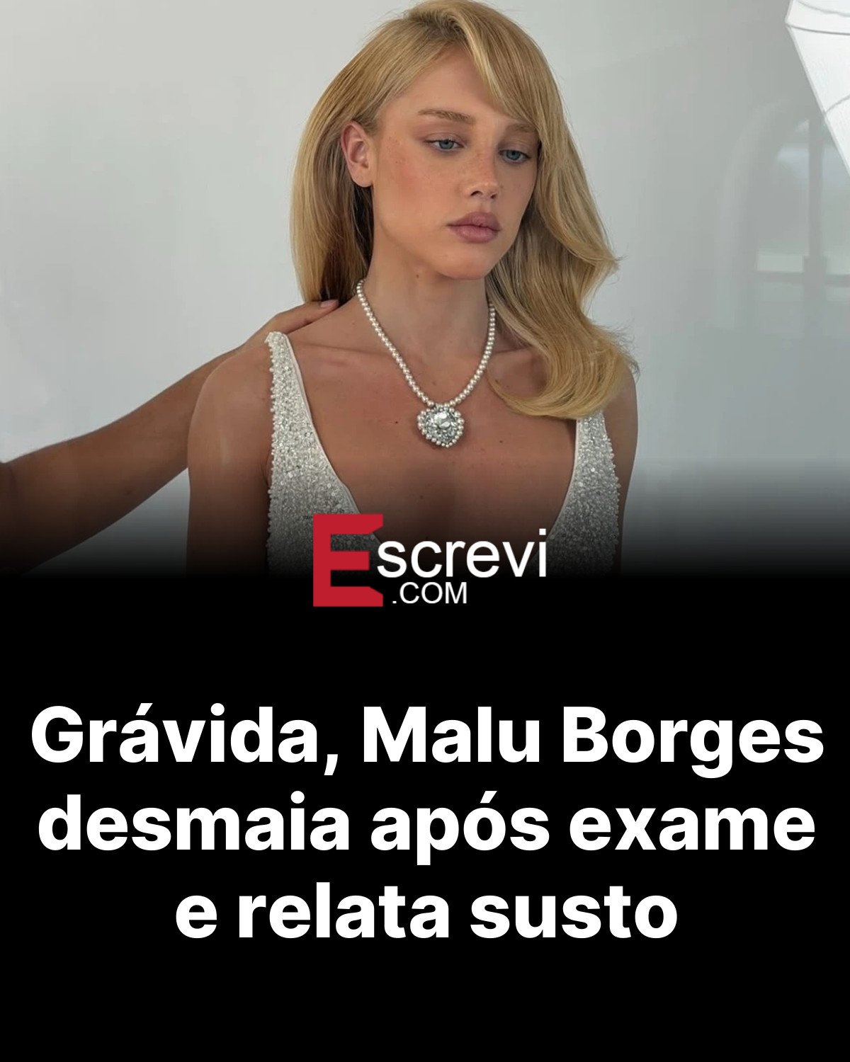 Grávida, Malu Borges desmaia após exame e relata susto card preto