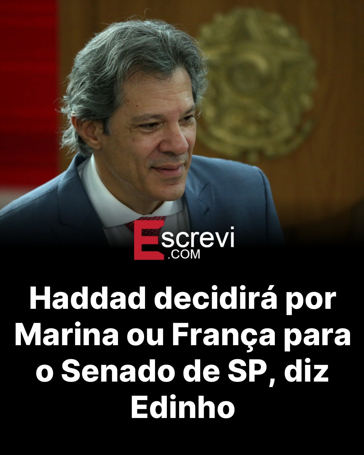Haddad decidirá por Marina ou França para o Senado de SP, diz Edinho card preto