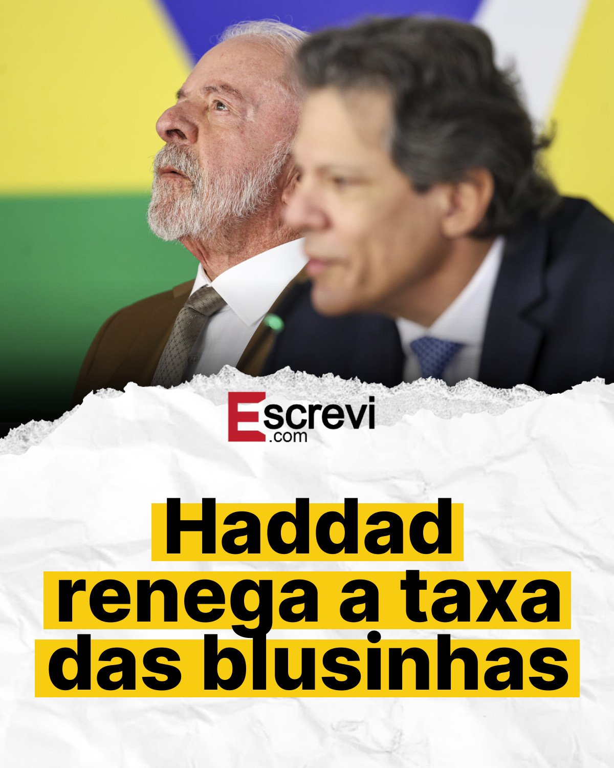 Haddad renega a taxa das blusinhas card branco