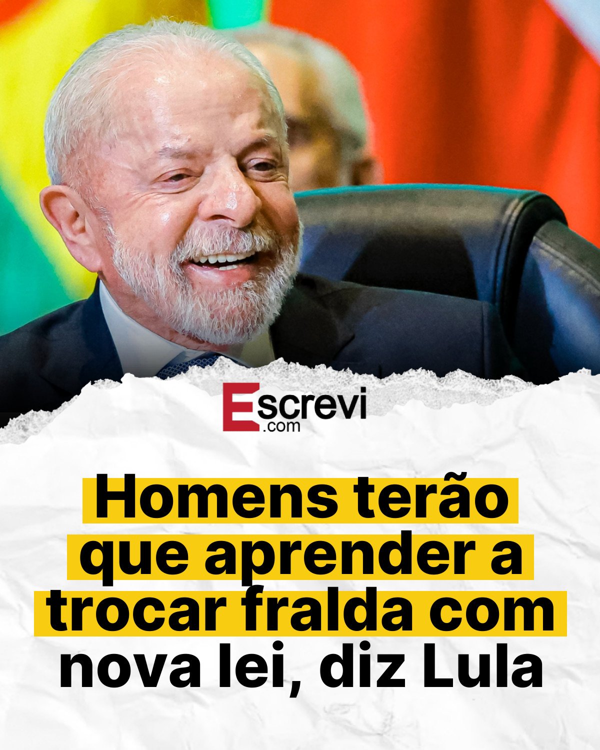 Homens terão que aprender a trocar fralda com nova lei, diz Lula card branco
