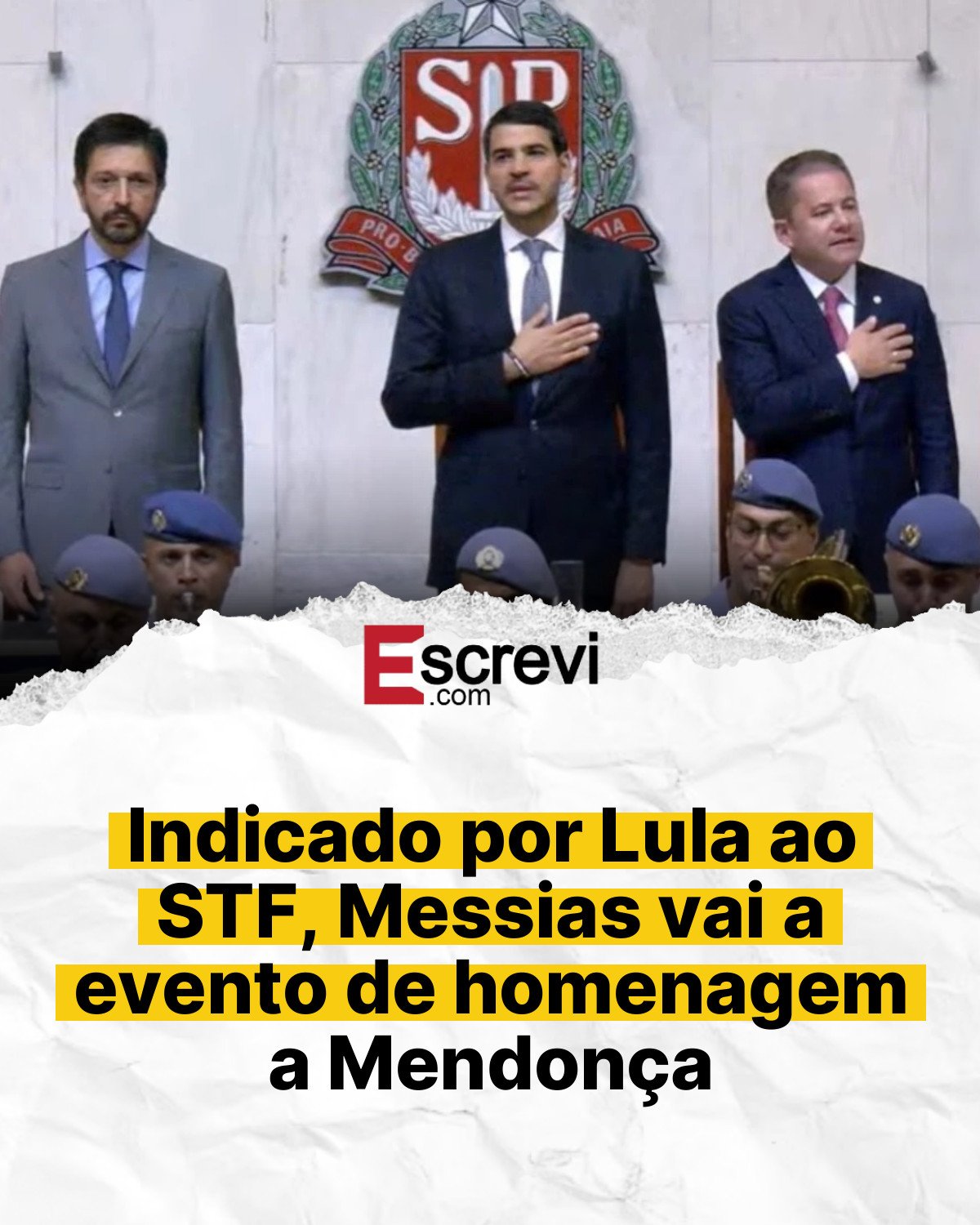 Indicado por Lula ao STF, Messias vai a evento de homenagem a Mendonça card branco