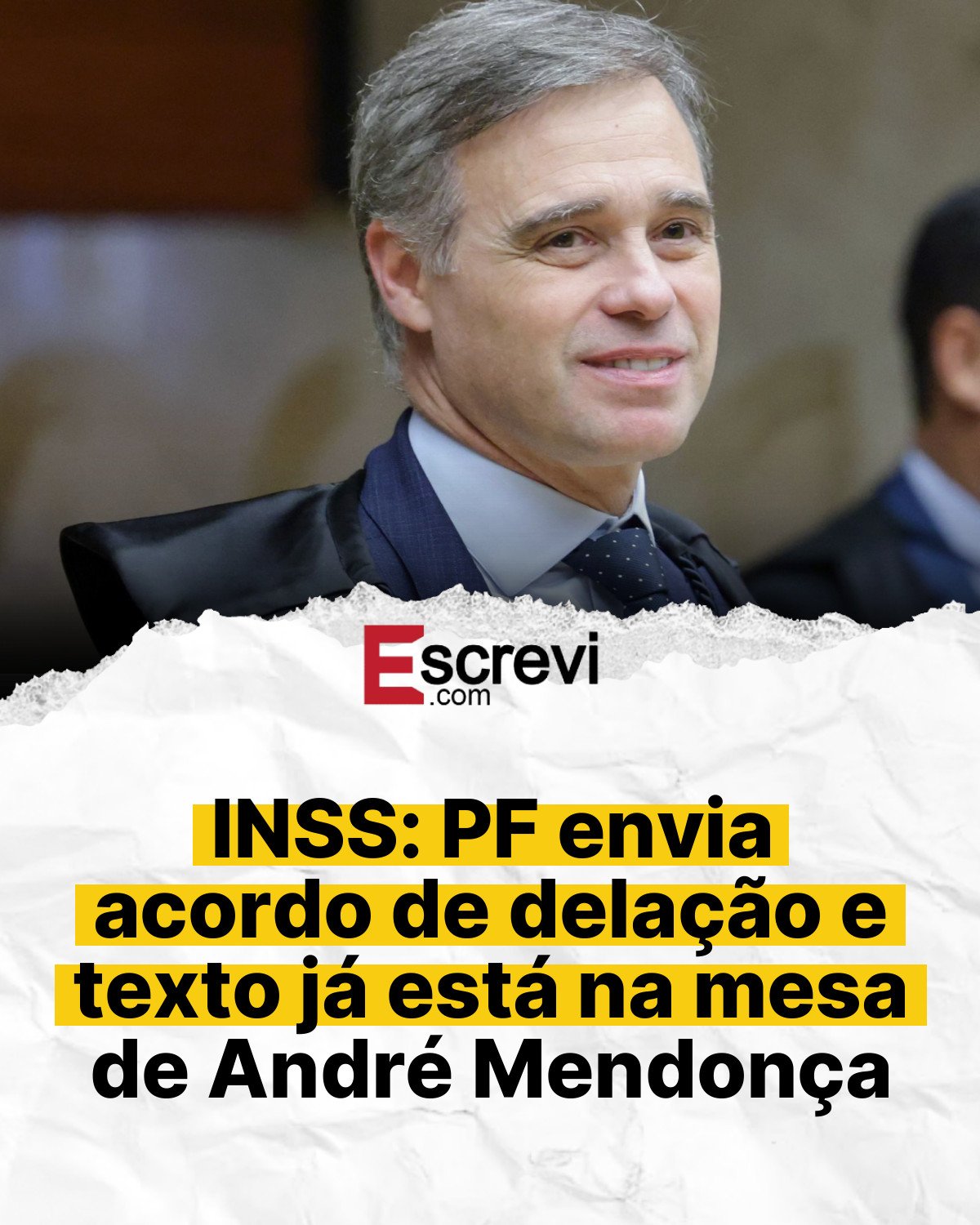 INSS: PF envia acordo de delação e texto já está na mesa de André Mendonça card branco