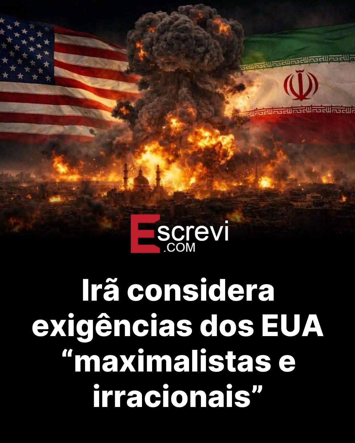 Irã considera exigências dos EUA “maximalistas e irracionais” card preto