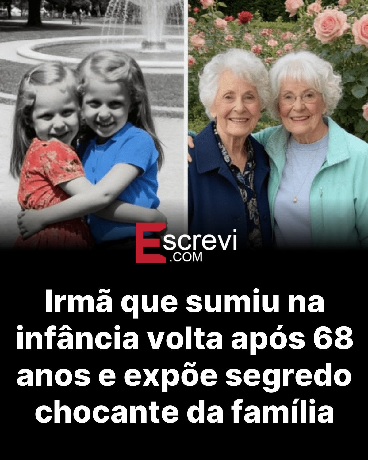 Irmã que sumiu na infância volta após 68 anos e expõe segredo chocante da família card preto