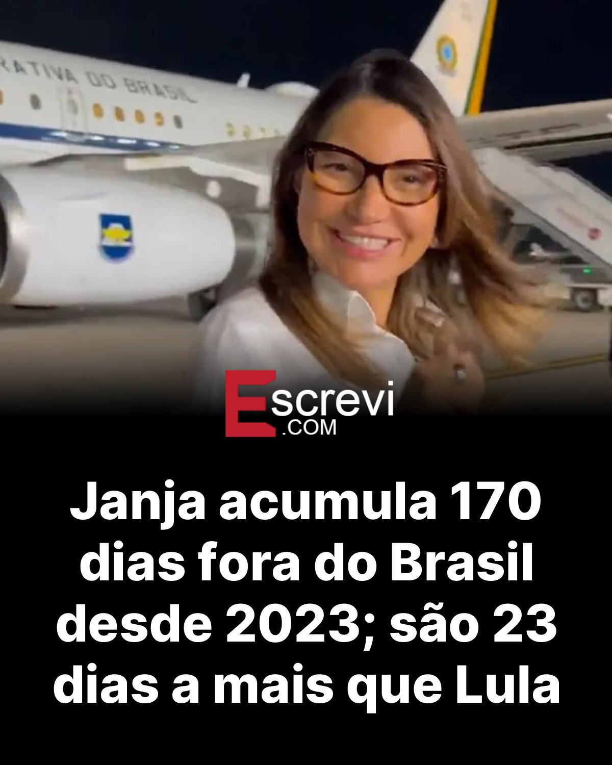 Janja acumula 170 dias fora do Brasil desde 2023; são 23 dias a mais que Lula card preto