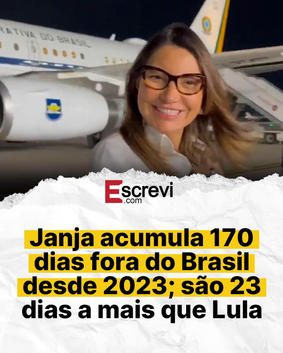 Janja acumula 170 dias fora do Brasil desde 2023; são 23 dias a mais que Lula card branco