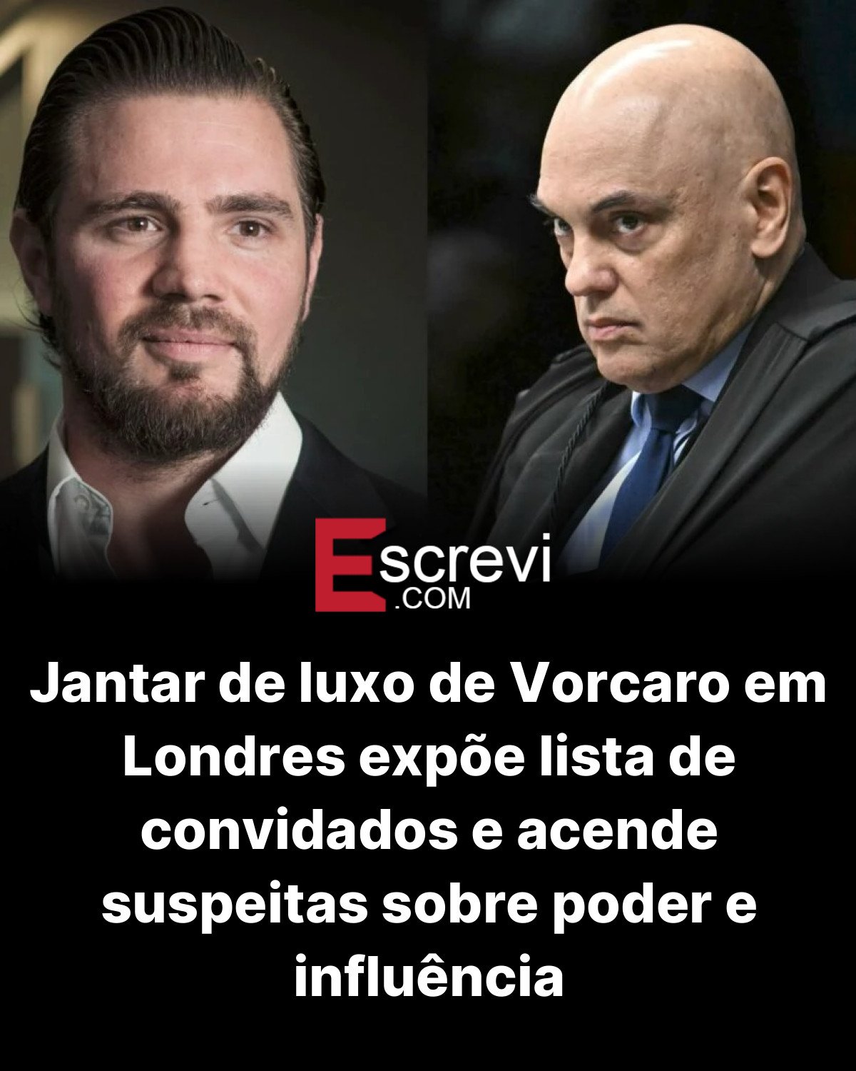 Jantar de luxo de Vorcaro em Londres expõe lista de convidados e acende suspeitas sobre poder e influência card preto